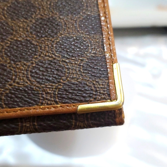 🇮🇹CELINE Paris Macadam PVC leather Bifold long Wallet🤎💛 - Picture 6 of 17